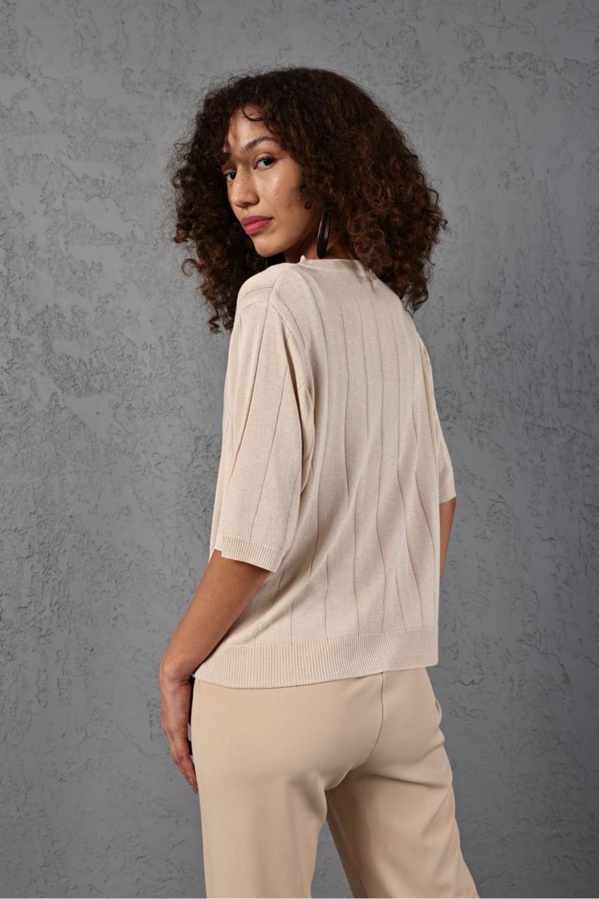 kadın triko hırka kısa kollu basic viskon tasarım trend moda 3426