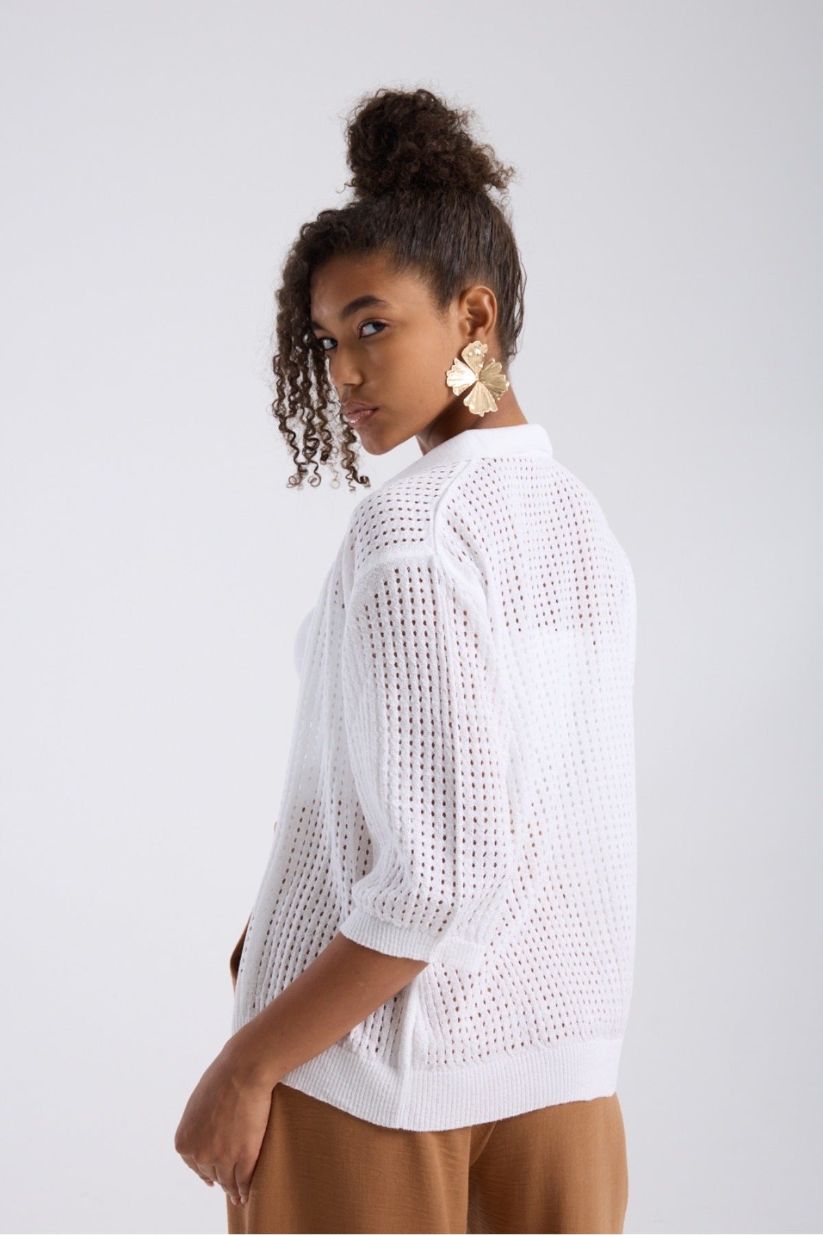 Kadın Triko Hırka Yumuşak Doku Trend Tasarım Merserize 3512