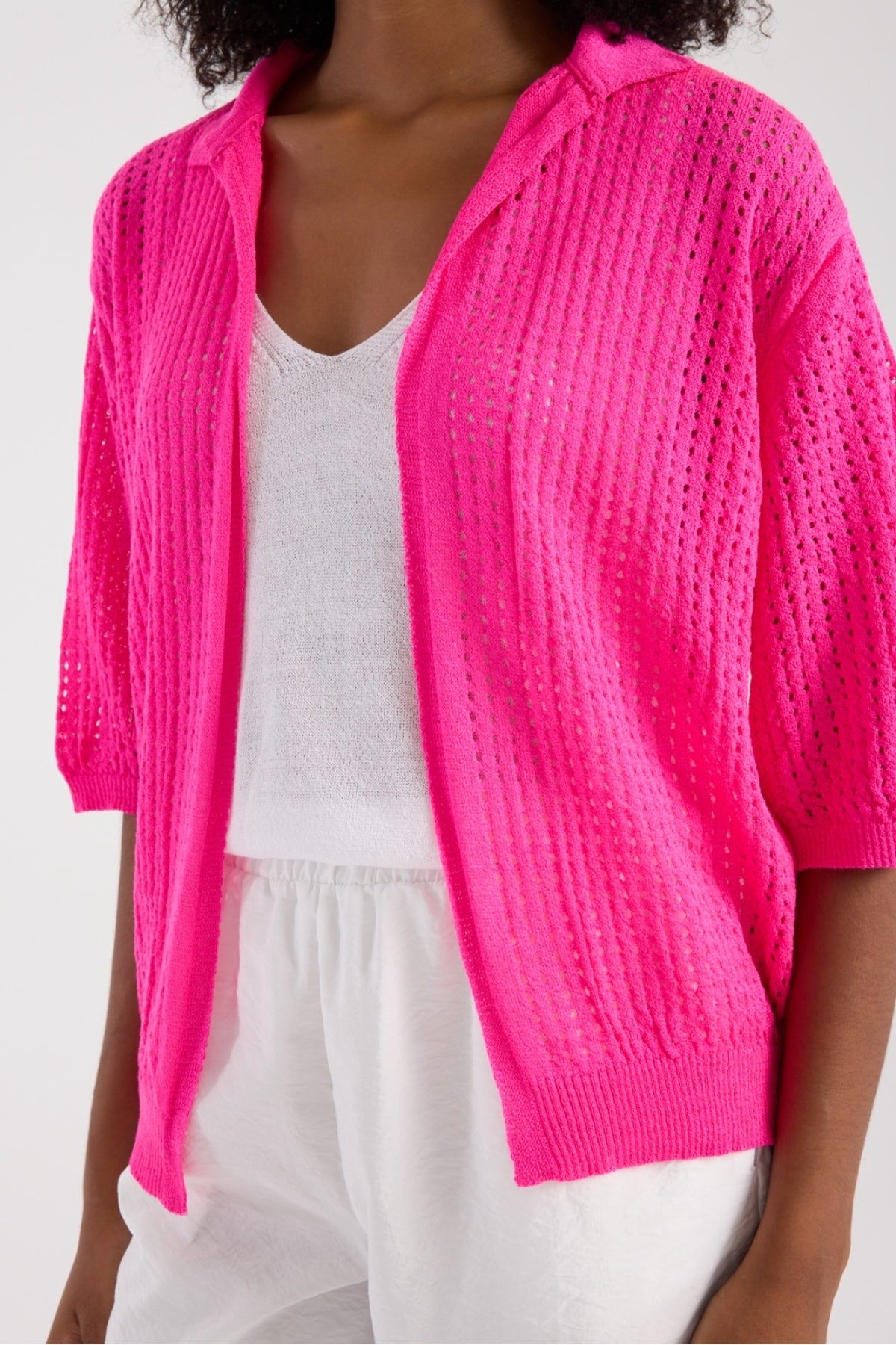 Kadın Triko Hırka Yumuşak Doku Trend Tasarım Merserize 3512