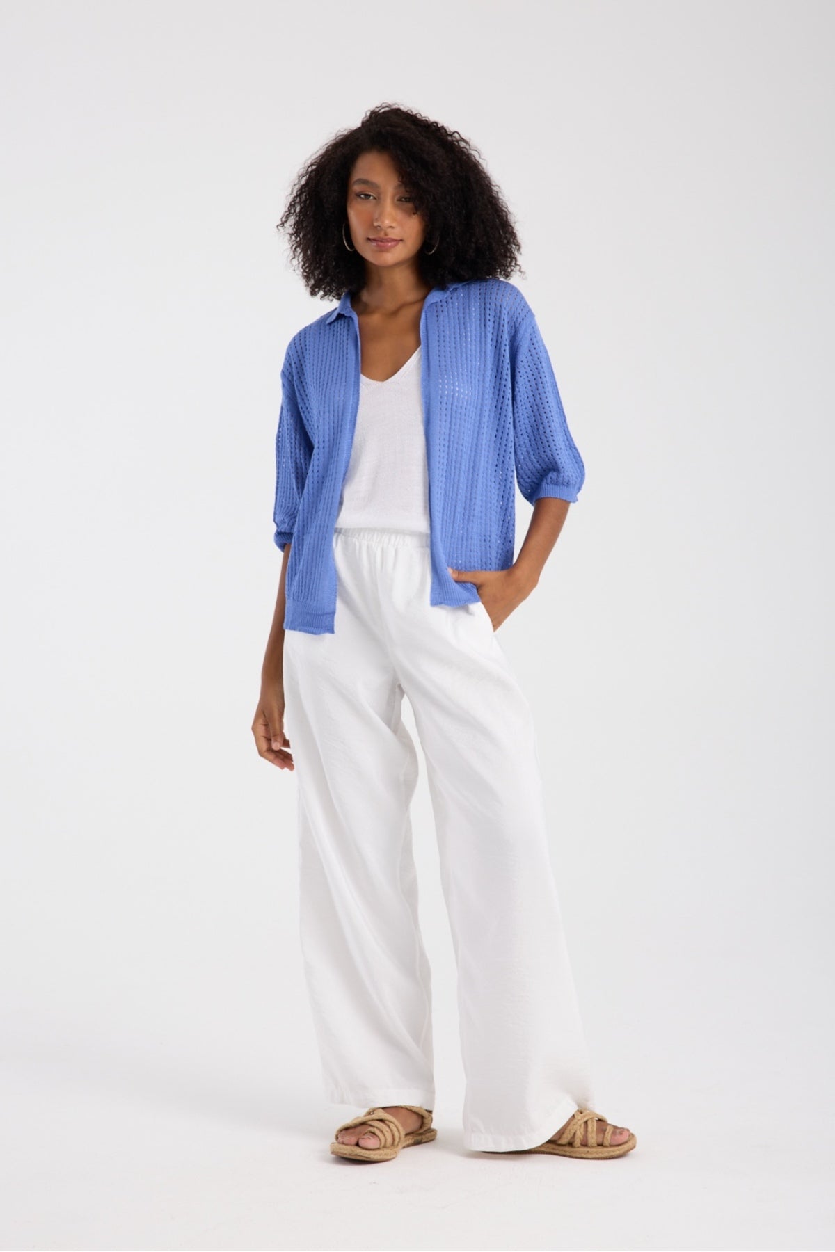 Kadın Triko Hırka Yumuşak Doku Trend Tasarım Merserize 3512