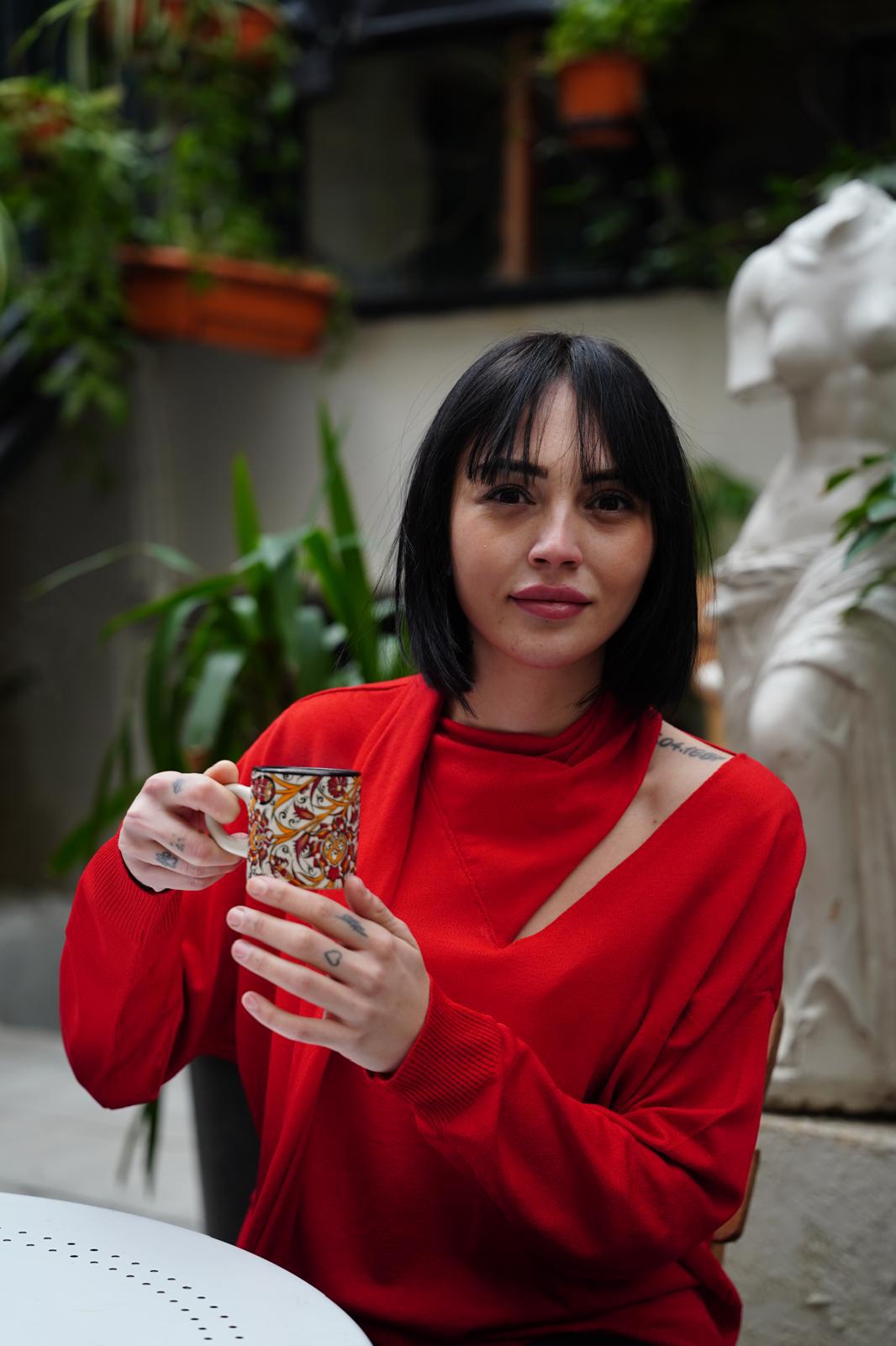 İnce Yazlık Kendinden Fularlı Rahat Kalıp Merserize Bluz 3603