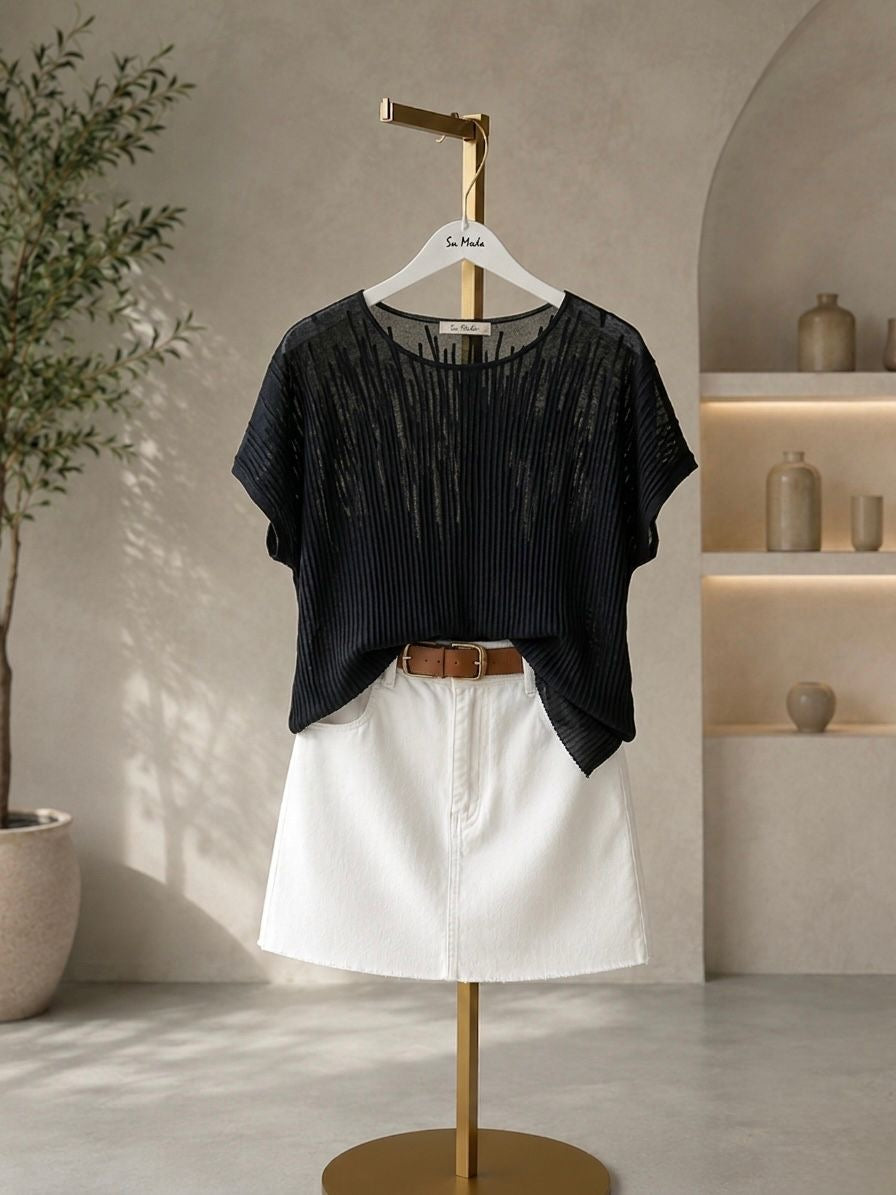 Transparan merserize bluz 3625