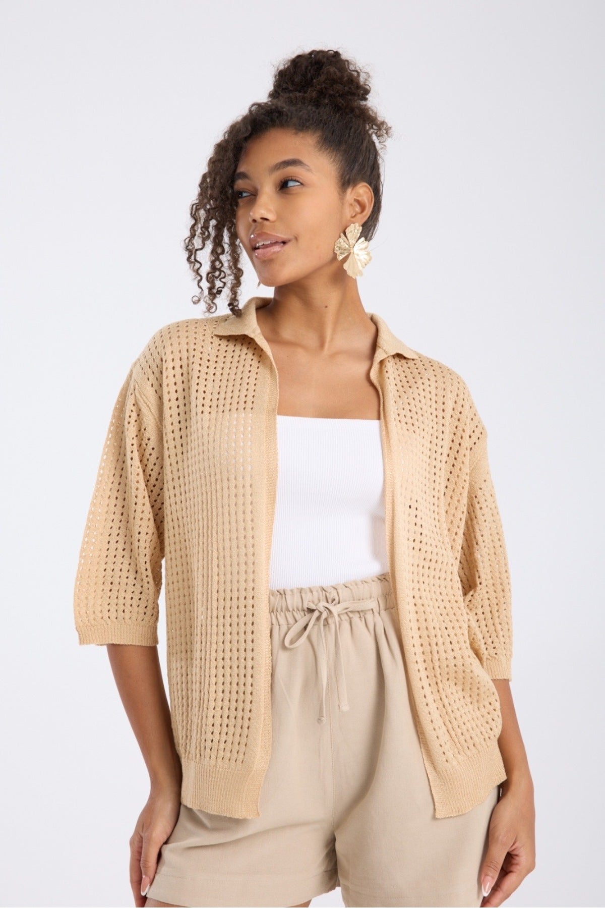 Kadın Triko Hırka Yumuşak Doku Trend Tasarım Merserize 3512