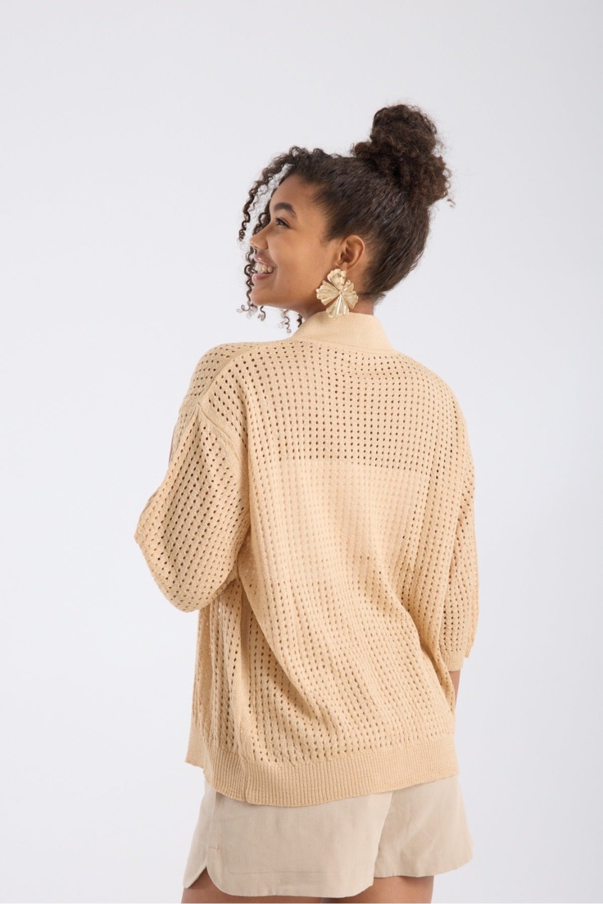 Kadın Triko Hırka Yumuşak Doku Trend Tasarım Merserize 3512