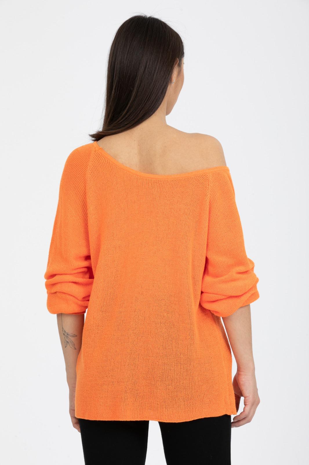 Kadın Giyim Bluz Triko Kazak Düşük Omuz Merserize Rahat Kalıp Örme Triko 3322