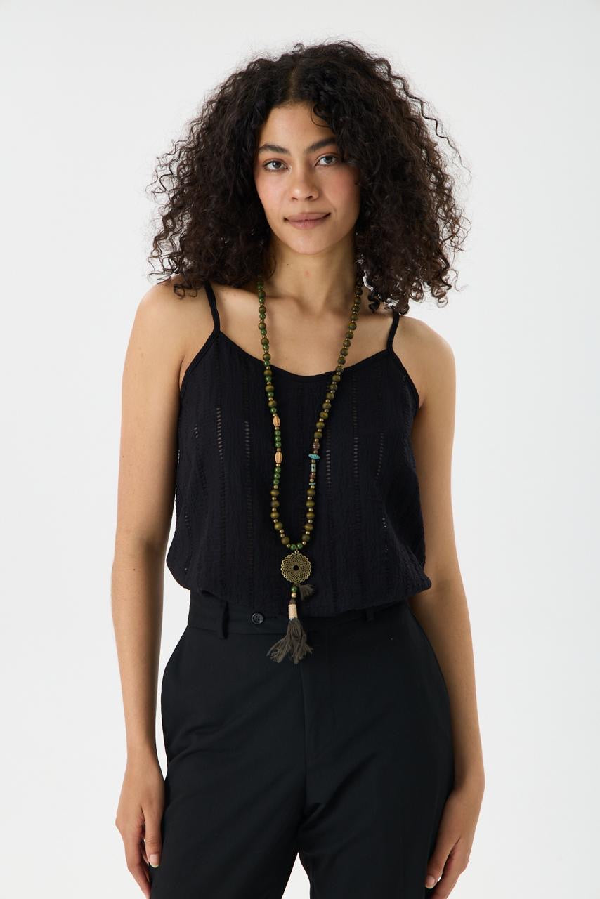 Askılı sırt dekolteli bluz 5733