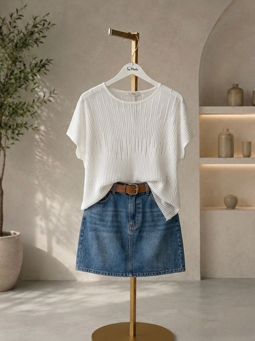 Transparan merserize bluz 3625