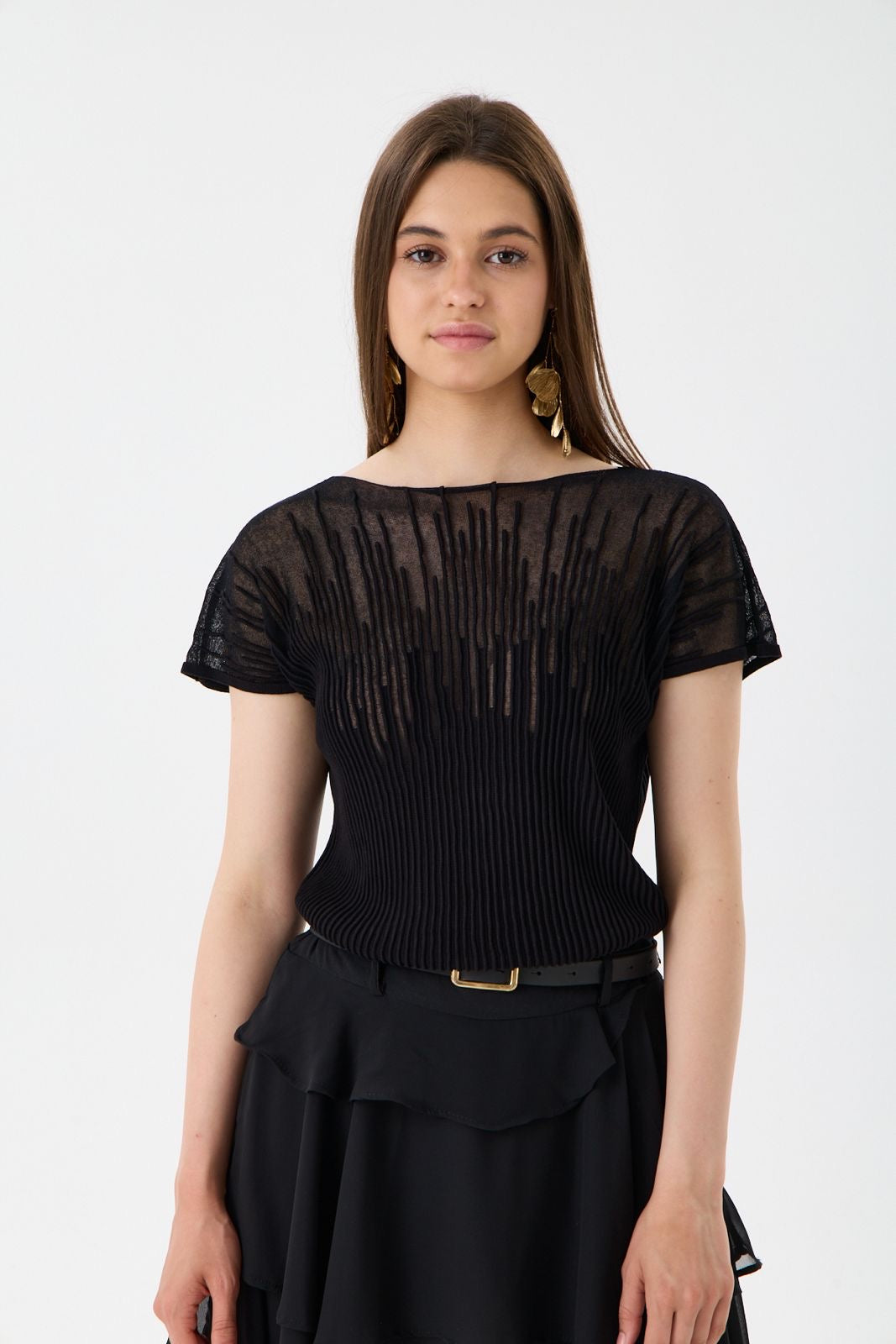Transparan merserize bluz 3625